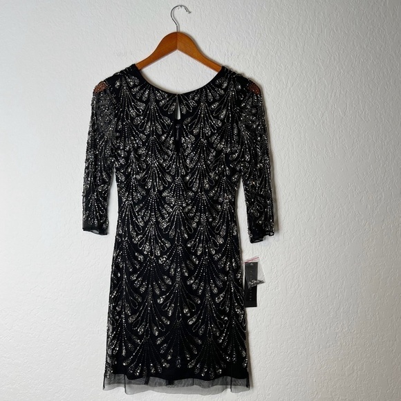 Aidan Mattox Beaded Trapeze Dress - Picture 2 of 10